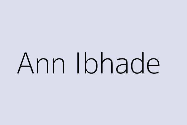 Ann Ibhade